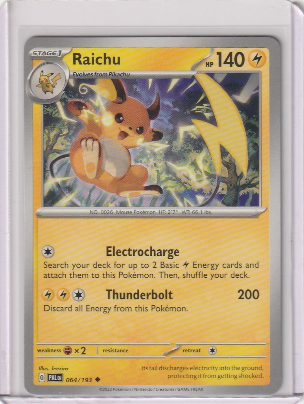 Raichu - SV02: Paldea Evolved 064/193 - Pokémon Trading Card